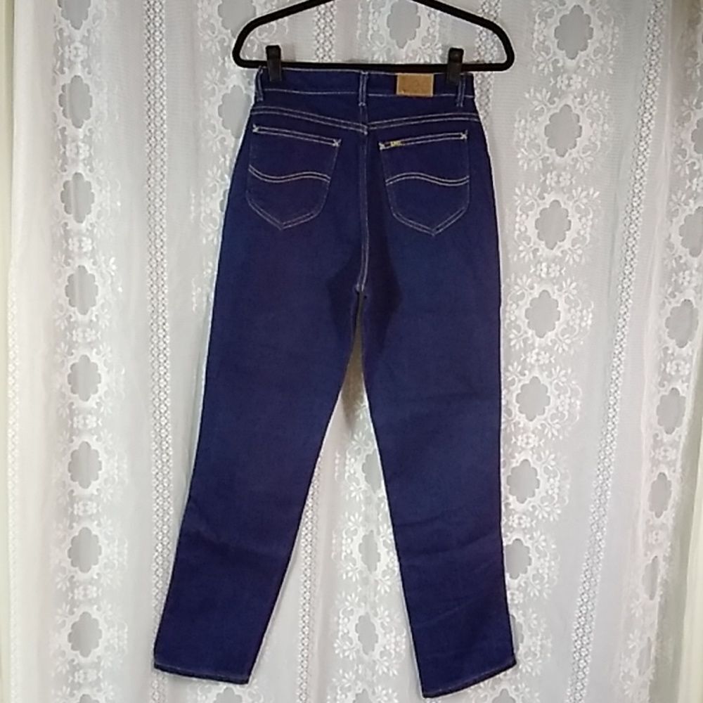 VTG,Lee Riders Blue Denim High Waist Waisted Union Made USA Women's Jeans Sz 12M